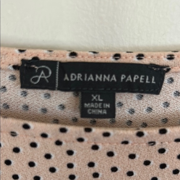 Adrianna Papell Pink Ruffled Blouse with Relaxed Fit - Picture 2 of 5